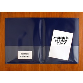 StoreSMART® Navy Blue Plastic Archival Folders 5-Pack - Letter-Size Twin Pocket - (R900NB5)