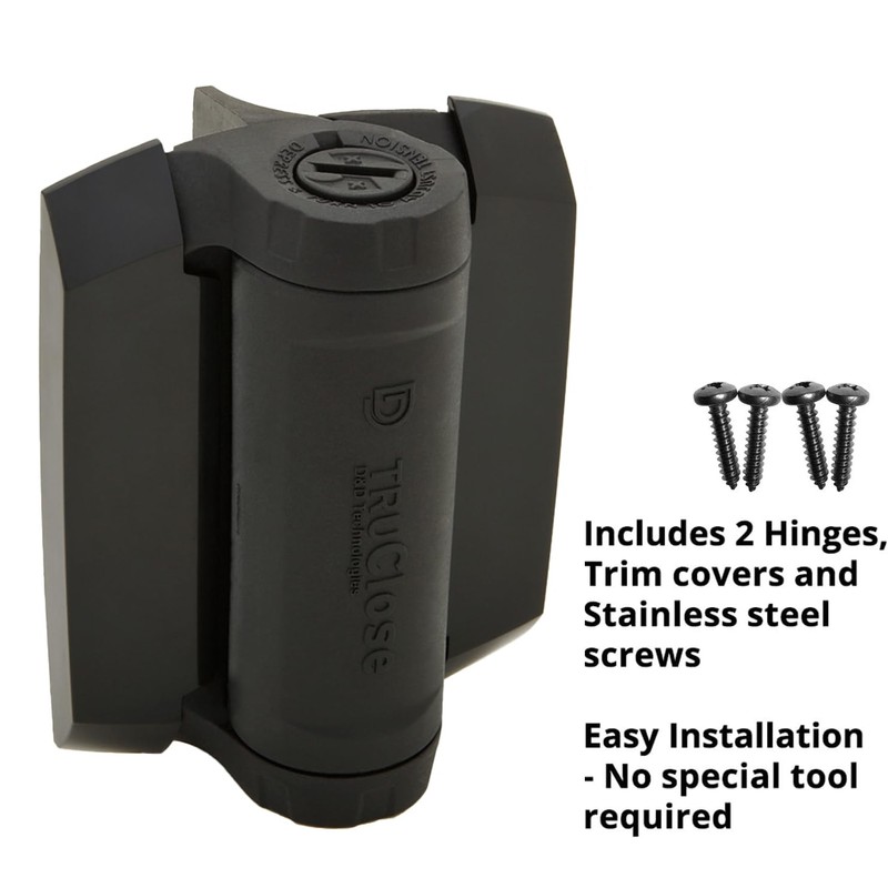 D&D Technologies TCHD1AL1S3BTS TruClose Heavy Duty Gate Hinges, for Self