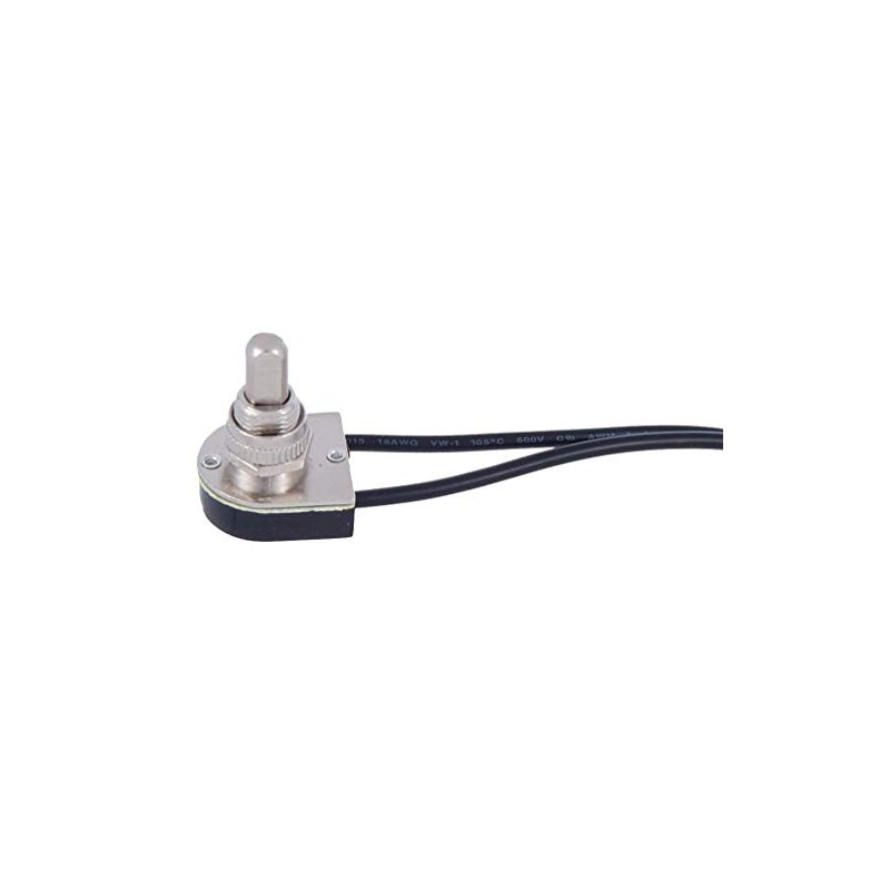 B&P Lamp® On-Off Push Canopy Switch with Nickel Plated knob,