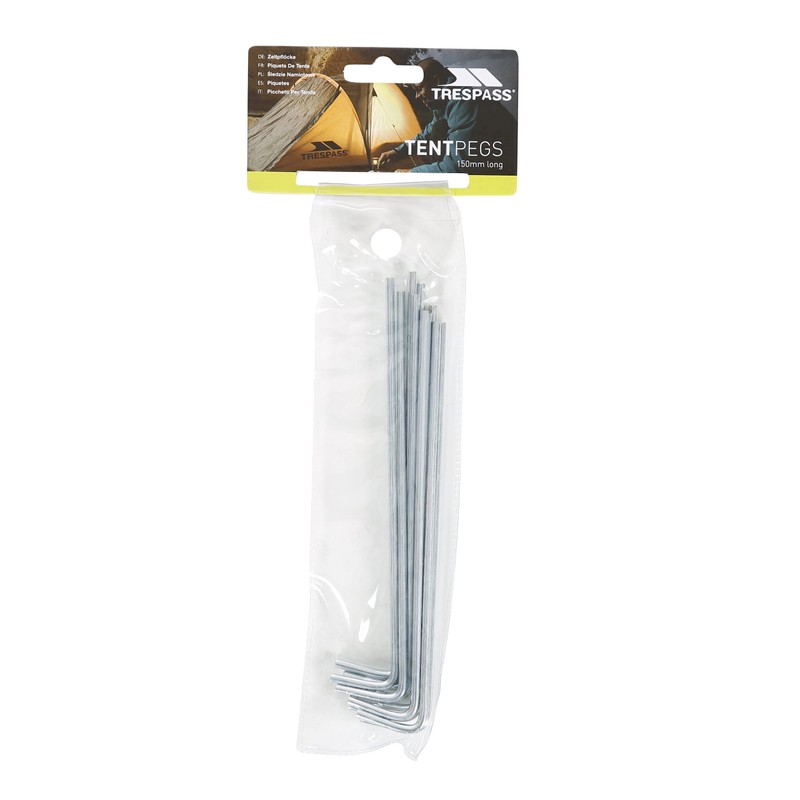 Trespass Axion, Not Applicable, Steel Tent Pegs (10 per pack),