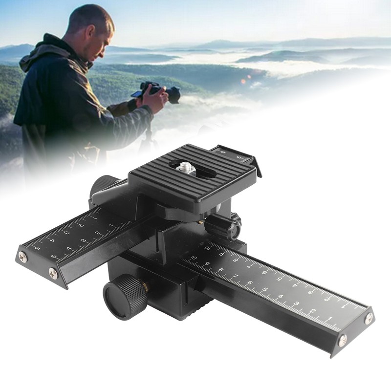 Macro Focusing Rail Slider 4 Way Magnesium Aluminum Alloy Close