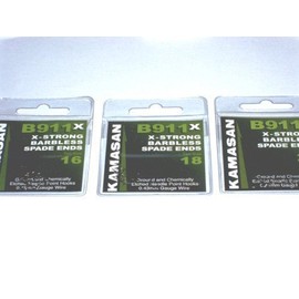 Kamasan B911 X-strong barbless spade end fishing hook (16)