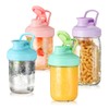 AIEVE Mason Jar Lids with Flip Top, 4 Pack, Reusable,