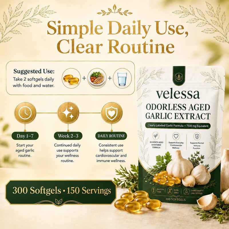 Aged Garlic, 24-Month Odorless Formula, 300 Softgels