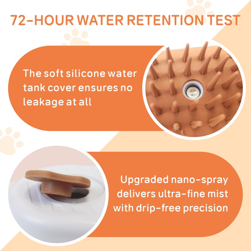 4-in-1 Pet Steam Brush for Dog & cat brush for