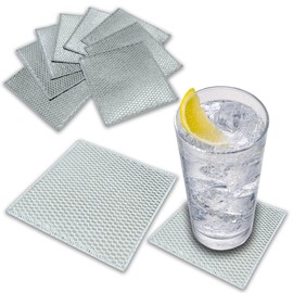MMmall Coasters, Cloth, Snack, Club, Cabaret Club, Absorbent Coasters, Set of 10, Washable (Coasters, Silver)