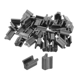 QUARKZMAN 40 Pieces Zipper Slider Holders - #8 Top Stoppers for Bags, Coats, Jackets, Closed Zippers for Replacement, Metallic Black