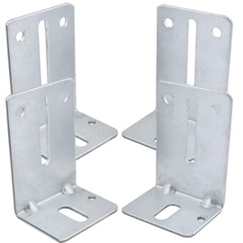 EWONICE 4 Pack Garage Door Track Jamb Bracket, Heavy Duty 12 Gauge Steel Garage Door Parts, Garage Door J10 Track Bracket for Garage Door Reinforcement (115mm)