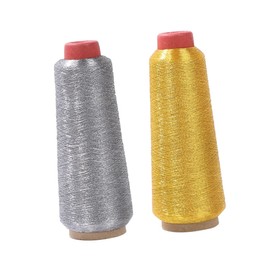 Operitacx 1set Computer Embroidery Thread Reflective Glitter Thread Machine Embroidery Supplies Embroidery Metallic Floss Embroidery Yarn Cross Stitch Weaving Embroidery Floss 2rolls