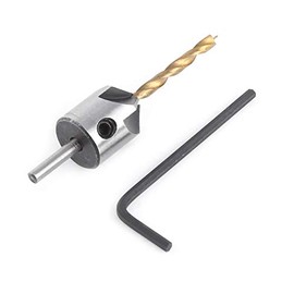 Countersink Drill Set, Carpentry Woodworking Drilling Tools, Carpentry Reamer with Allen Key for Plastic, Wood, DIY Wood, 3 mm - 10 mm (3.5 mm)