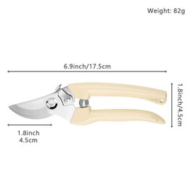 Wesoke Garden Pruning Shears, Plant Cutting Scissors Handheld Gardening Clippers, Heavy Duty Hand Bypass Pruner with Stainless Steel Blades for Flowers, Bonsai, Fruits Picking, Gardening Tools