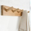 SKOLOO Wooden Wall Mounted Coat Rack,16'' Hole to Hole, 5