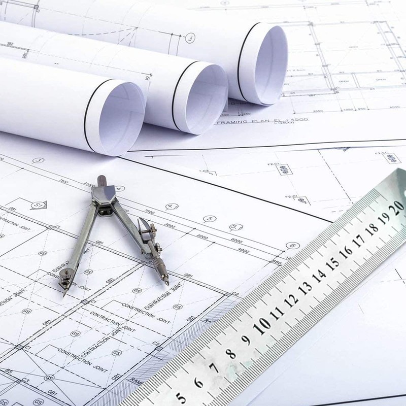 3 Stainless Steel Rulers, Rulers, 10, 20, 30 cm (4,