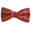 Red Music Note Stave Bow Tie Bow Tie [Simple Wearing