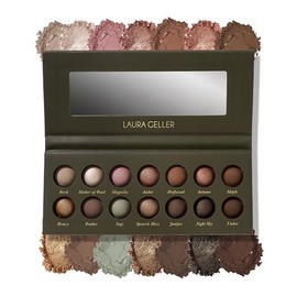 LAURA GELLER NEW YORK- PALETA DE SOMBRAS DE OJOS HORNEADAS EARTHY ESSENTIALS DELECTABLES: Esta paleta presenta 14 sombras de ojos horneadas en hermosos tonos neutros, marrones y terrosos con acabados