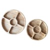 Bamboo Snack Plates, Snack Bowls, Eco-friendly Wooden Plates, Set of