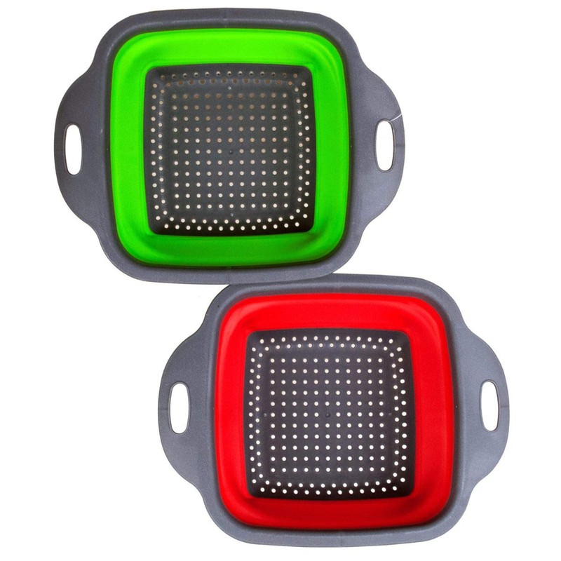 Brandobay Easy Storage Folding Kitchen Strainer - Collapsible Colander -