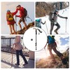 3 Section Retractable Hiking Stick Aluminum Alloy Mountaineering Balance Pole