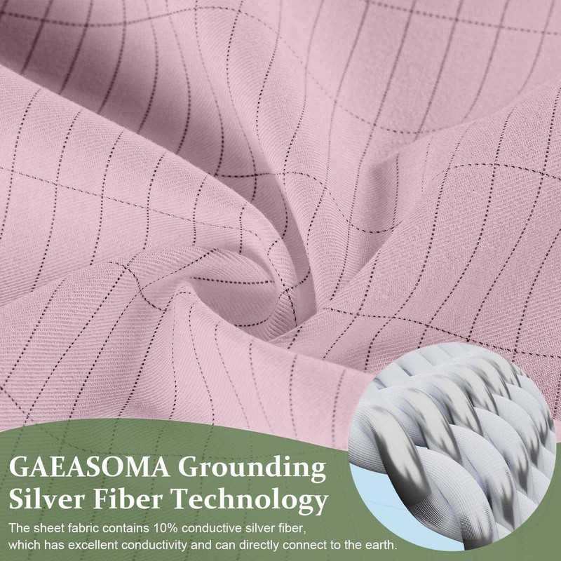 Grounding Sheets Queen Size, 20% Silver Fiber 80% Organic Cotton,