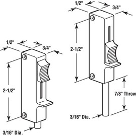Defender Security U 9831 White, Plastic, Edge Mount Sliding Window Lock, single pack