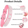 Suiecuor Dog Collar Small Dog Collar Rhinestone Shiny Diamonds Soft