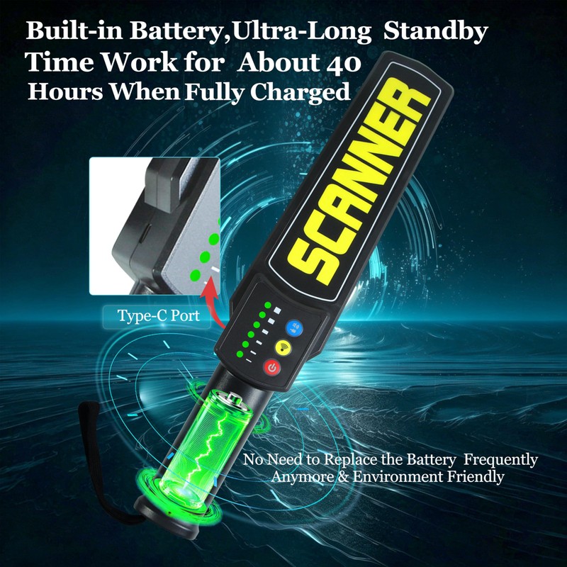 Handheld Rechargeable Metal Detector Wand