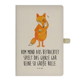 Mr. & Mrs. Panda Notebook Diary DIN A4 Cotton Notebook Fox Lord with Slogan Transparent