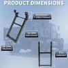 KUAFU Truck Step 2-Rung Retractable Tailgate Ladder Black Powder Coated
