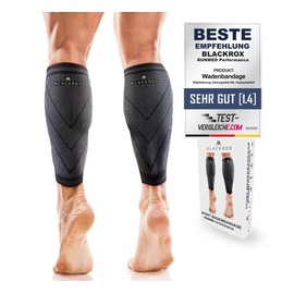 BLACKROX Calf Bandage Sport Runmed Performance V1 Calf Bandages Compression Stockings Calf Protectors Calf Compression Sleeve Running Socks, Black, S