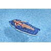 80" Inflatable Transparent Blue Adjustable Swimming Pool Lounger