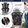 ZENWAWA Diaper Backpack Grey Skulls Pattern Multifunctional Nappy Bag Tote