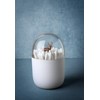 QUALY QL10220-BN Cotton Bud Organiser Recycled Plastic White / Brown