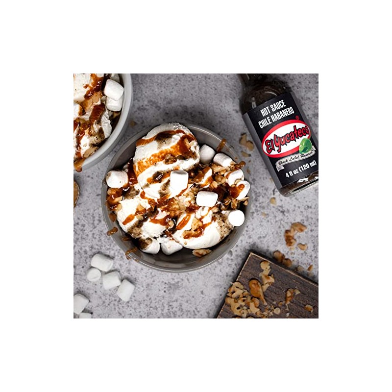 El Yucateco Black Label Reserve Habanero Sauce, 4 oz., 6