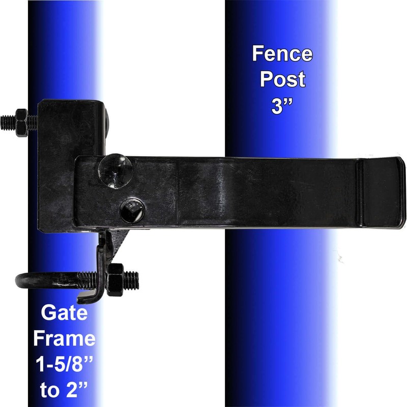 2-7/8" Strong Arm Single Gate Latch (Black)