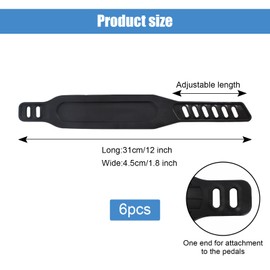 4PCS Universal Pedal Strap, Pedal Strap Bicycle, Pedal Straps for Exercise Bikes, Pedal Straps for Stationary Bicycles, Universal Pedal Strap, Suitable for Most Exercise Bikes