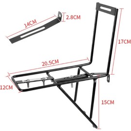 YUNNUO Front Pannier Rack, Bicycle Pannier Rack Front, with Handlebar Holder, Includes Universal Mounting Kit