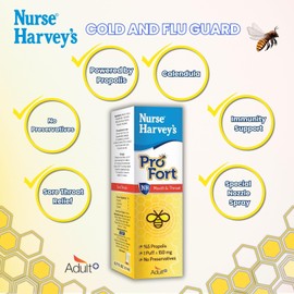 Nurse Harvey's Propolis Throat Spray Pro-Fort Mouth and Throat Spray - Sore Throat 0.7Fl Oz