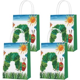 KGNZUIZIU 16 Pack The Very Hungry Caterpillar Party Gift Bags Party Decorations, Children's Reading Story Birthday Party Favors Treat Candy Goodie Bags for Fans Birthday Shower Party