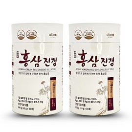 Atomy Red Ginseng Jingaeng 10g / 애터미 홍삼진갱 10g x 30포 x 2세트 양갱제형 무설탕 올리고당 진세노사이드 홍삼