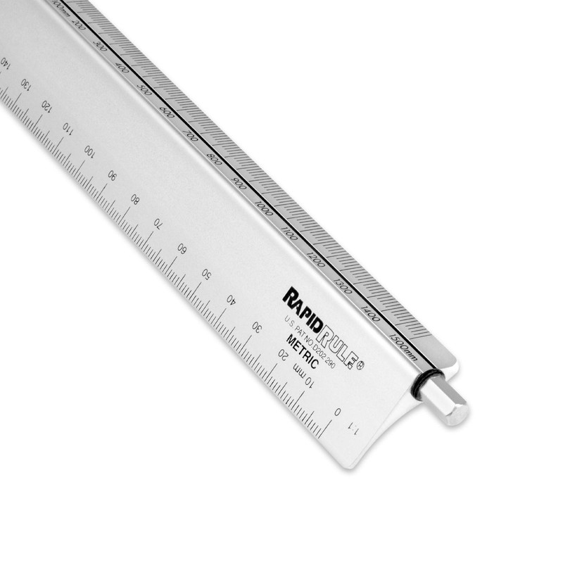 Rapid Rule Professional Drafting Scale w/Rotating Calibration Rod (Metric/Architect 15