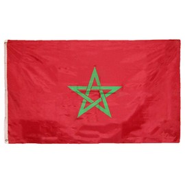 JumpingLight 3x5 Morocco Kingdom North African Country Flag 3x5 Banner Grommets Green Star - Quality Flags