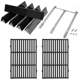 Hiorucet 7638 Grill Grates 7636 Flavorizer Bars 69787 Grill Burners for Weber Spirit I & II 300 Series with Front Mount Controls E-310 E-320 E-330 S310 S320 S330 SP310 SP320 SP330 for Weber GS4 Spirit