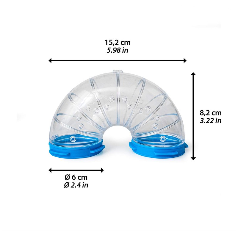 Ferplast Hamster Cage Play Tube | U-Turn Tunnel, 5.98L x