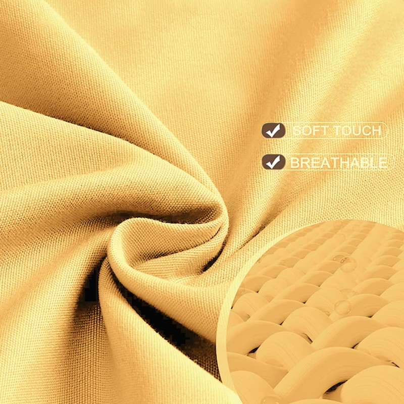 SSW HOMES Double Fitted Sheet Ochre - Deep Pocket 12
