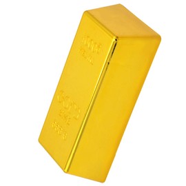 Toddmomy 1Pcs Replica Fake Golden Brick Bullion Plastic Golden Bar Decorative Prop Movie Stage Pirate Party Supplies Novelty Gifts