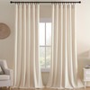 Joydeco Velvet Curtains White Blackout Curtains Thermal Insulated 90 inches