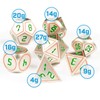 Shibby Pen & Paper 7-Piece Polyhedral Metal Dice Set