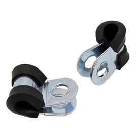Lumonic 5 x 6 mm pipe clamps with rubber insert, cable clamps for screwing, hose clamp 6 mm, pipe clamps, mounting clamp 6 mm, pipe holder