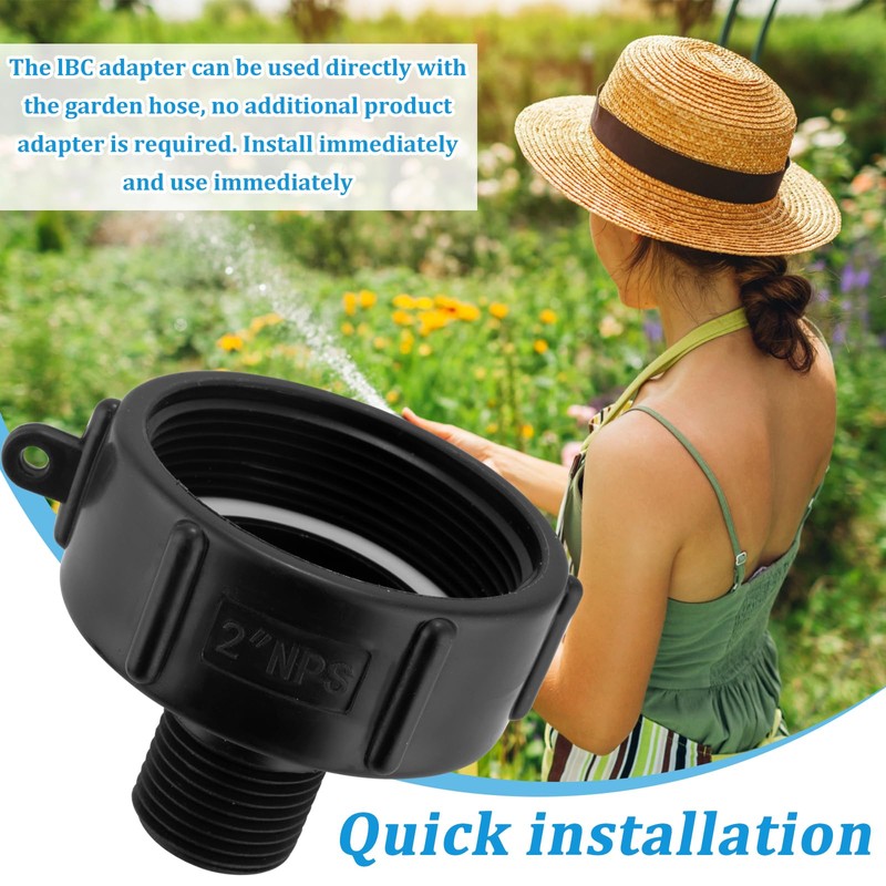 Wantmatch 250 Gallon IBC Water tote Hose Adapter, IBC Drain