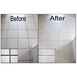 Mapei Grout Refresh Colorant and Sealer, Grout Paint and Sealant, 8 Oz Bottle with Brush, Eggshell White